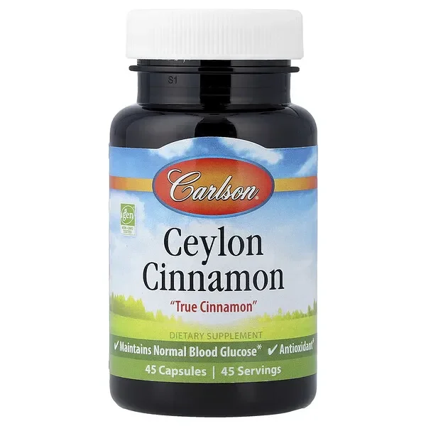 Carlson, Ceylon Cinnamon, 45 Capsules (500 mg per Capsule) Holiday Sale