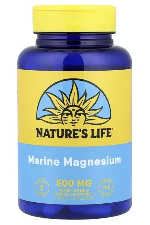 Hot Deal Nature‘s Life, Marine Magnesium, 100 Vegetarian Capsules (250 mg per Capsule)