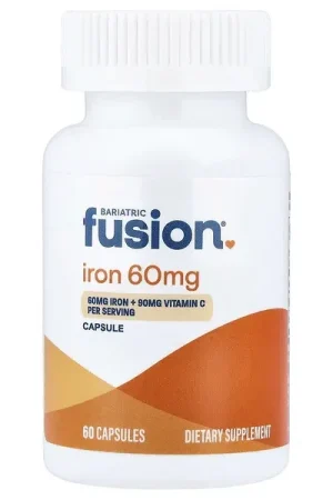 Top Pick Bariatric Fusion, Iron + Vitamin C, 60 Capsules