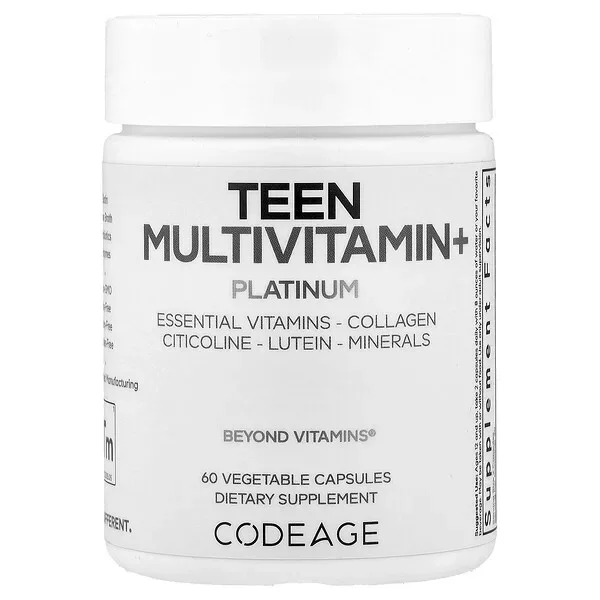Codeage, Teen Multivitamin+ Platinum, 60 Vegetable Capsules Price Drop