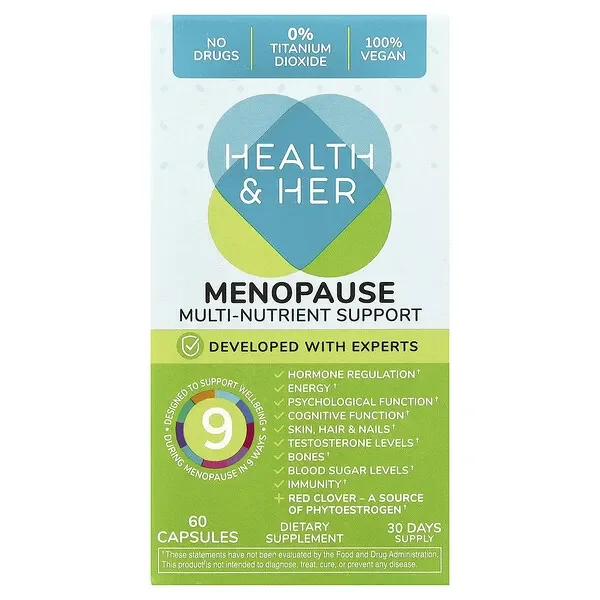 Grab Now Health and Her, Menopause, Multi-Nutrient Suppport, 60 Capsules