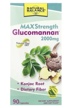 Buy Direct Natural Balance, Glucomannan™, Maximum Strength, 90 Capsules (666 mg per Capsule)
