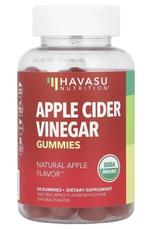 Havasu Nutrition, Apple Cider Vinegar Gummies, Natural Apple, 60 Gummies Professional Grade