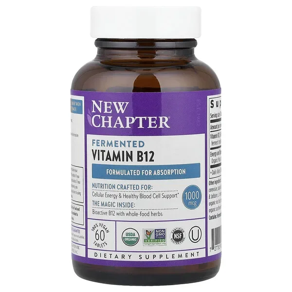 Grab Now New Chapter, Fermented Vitamin B12, 60 Vegan Tablets