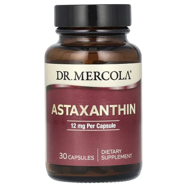 Fast Shipping Dr. Mercola, Astaxanthin, 12 mg, 30 Capsules
