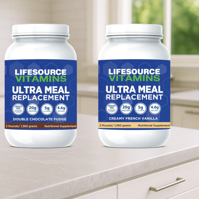 Place Order Meal Replacement - Grass Fed Whey ISOLATE Protein & Multivitamin Complex - 2 Flavors / Double Chocolate Fudge or Creamy Vanilla