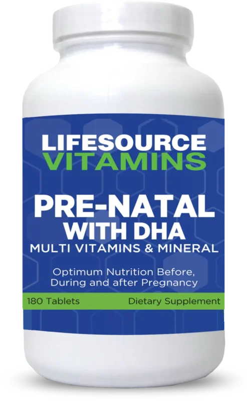 Prenatal with DHA Multivitamins & Minerals - 180 Tabs - Proprietary Formula Bargain