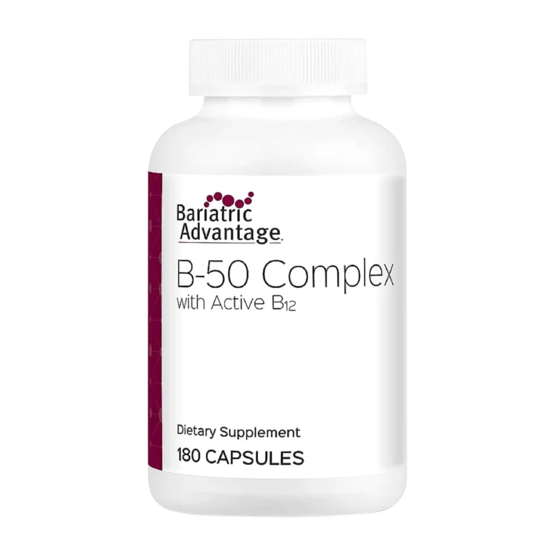 Bariatric Advantage Vitamin B50 Complex - High-Potency, Easy-Digest Mini Capsules - Vitamin B Complex Supplements - Brain Health Support* - 180 Count Certified