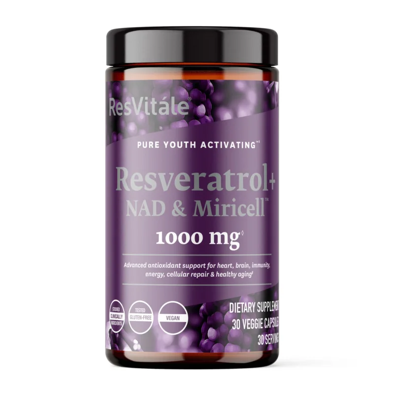 Resveratrol Plus 1000mg - 30 Veggie Capsules (30 Servings) Hassle-Free Returns
